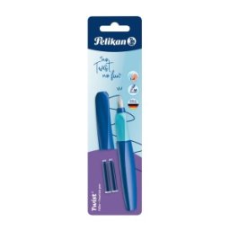 Stilou Twist Deep Blue,Penita M, 2 Rezerve Albastre, Blister, Pelikan