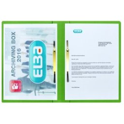 Dosar Sina Elba Smart A4, Mecanism Dublu de Arhivare, Sina Dreapta/ Stanga, Carton 320 g / mp, Blue Angel, 200 File, Verde
