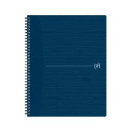 Caiet Oxford Origins, A4 + 70 File, Hartie Optik 90 g / mp, Scribzee, Ecolabel, Coperta Flexibila, Matematica, Albastru Inchis