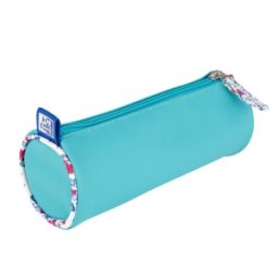 Penar Oxford Floral Pastel, Tip Etui Rotund, Turcoaz