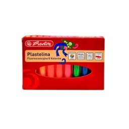 Plastilina Herlitz, 8 Culori Neon, Cutie de Carton