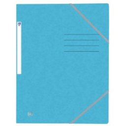 Dosar Mapa Oxford Topfile A4, Capacitate 200 File, Inchidere cu Elastic, PEFC, 3 Clape, INDEX, Turcoaz