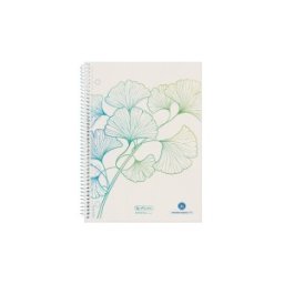 Caiet A5, 70 File, Spirala, Matematica, Motiv Gingko Greenline