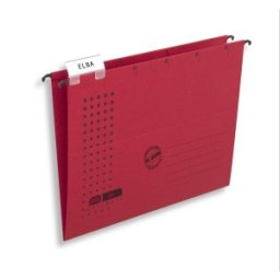 Dosar Suspendat Simplu Elba Ultimate A4, Carton 240 g / mp, Blue Angel, Capacitate 330 File, Rosu