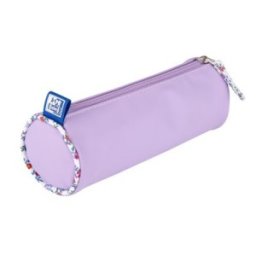 Penar Oxford Floral Pastel, Tip Etui Rotund, Lila
