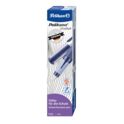 Stilou Pelikano Structure, Penita L, Grip Ergonomic, pentru Stangaci + 1 Patron Mare Albastru, Albastru, in Cutie de Carton