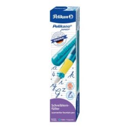 Stilou Pelikano Junior, Penita L, Grip Ergonomic, pentru Stangaci, Culoare Turcoaz, in Cutie de Carton