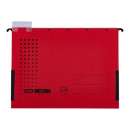 Dosar Suspendat cu Burduf Elba Ultimate A4, Carton 240 g / mp, Blue Angel, Capacitate 330 File, Porteticheta, Rosu