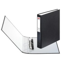 Caiet Mecanic A5, 2 Inele, Negru, Herlitz