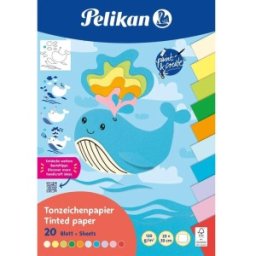 Carte pentru Activitati Creative Pelikan, 23 x 33 cm, 20 File, 10 Culori, Motiv Summer