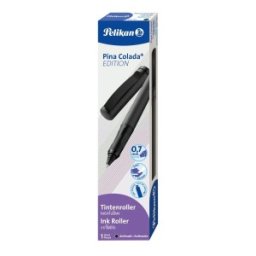Roller Pina Colada Edition 0.7 mm, Corp Striat, Ambidextru, 1 Rezerva Albastra Inclusa, Antracit Metalizat, Cutie Carton
