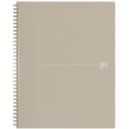 Caiet Oxford Origins A4+, Dictando, 70 de File, Hartie Optik 90g/mp, Spira Dubla, Scribzee, Ecolabel, Coperta Plastifiata, Bej