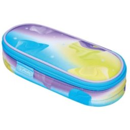 Penar Tip Etui, Oval, Little Monster, Albastru / Mov, 1 Compartiment, Herlitz