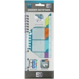 Index Plastic Adeziv, 25 x 9 cm, Translucid, 5 x 5 Culori, Oxford