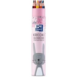 Creioane Colorate Rotunde, Varf 3 mm, 12 Culori, Oxford Kids