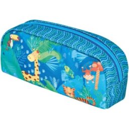 Penar Tip Etui, Motiv Jungle Safari, 1 Compartiment, Albastru