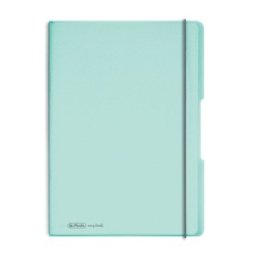 Set 6 x Caiet My Book Flex A4, 2 x 40 File 80 g, Dictando + Matematica, Turcoaz Transparent cu Logo ALB