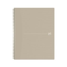 Set 6 x Caiet Oxford Origins A4+, 70 File, Hartie Optik 90 g / mp, Scribzee, Ecolabel, Coperta Plastifiata, Matematica, Bej