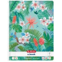 Set 10 x Caiet A4 80 File, cu Spira, Matematica, Ladylike Motive Asortate