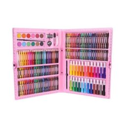 Set pictura si desen pentru copii,trusa plastic roz, 168 piese GartenVIP DiyLine