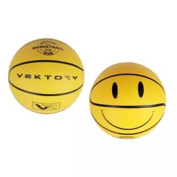 Vektory Minge de baschet cu model smiley - galben