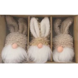Figurine spiriduși cu urechi de iepure - set de 3, 8 cm