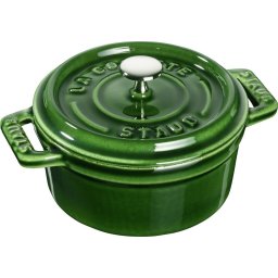 Staub Mini Cocotte 10cm round basil green, cast iron