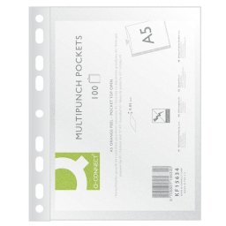 Folie protectie pentru documente A5, 50 microni, 50folii/set, Q-Connect - transparenta