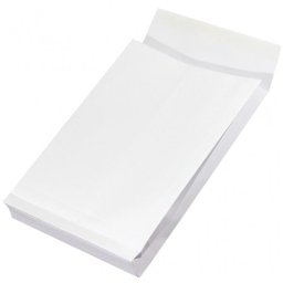 Plic B4 (250x353mm), cu burduf de 38mm, lipire siliconica, 250 buc/cutie, Office Products - alb
