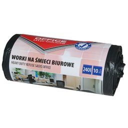 Diverse articole de curatenie Saci menaj rezistenti 240L, 90 x 140cm, 30 microni, 10buc/rola, Office Products - negri
