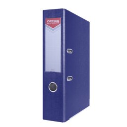 Biblioraft A4, plastifiat PP/paper, margine metalica, 75 mm, Office Products Officer - bleumarin