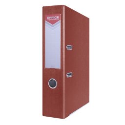 Biblioraft A4, plastifiat PP/paper, margine metalica, 75 mm, Office Products Officer - visiniu