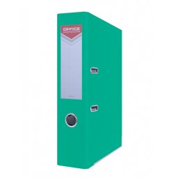 Biblioraft A4, plastifiat PP/paper, margine metalica, 75 mm, Office Products Officer - turcoaz