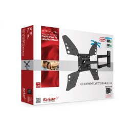 SUPORT de perete BARKAN, pt 1 TV/monitor plat, curbat, diag. max 80 inch, rotatie, inclinare, pivotare, verticala, max 50 kg, 3400LW.W