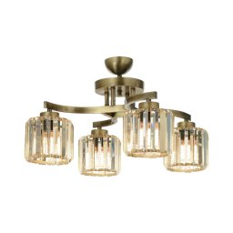 Plafonieră CRYSTALLINE, 4 x E27, max. 40W, 230V, finisaj bronz