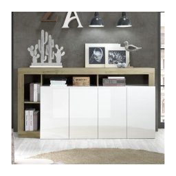 Comodă LENOR 184 x 93 x 42 cm, alb/stejar deschis