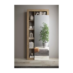 Dulap pentru haine LENOR 91x209 cm, alb/maro