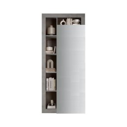 Dulap de haine LENOR 91 x 209 cm, alb/gri beton