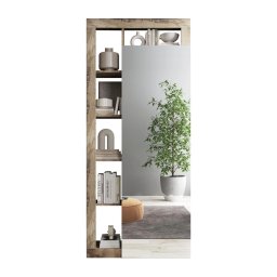 Dulap pentru haine LENOR 91x209 cm, alb/maro