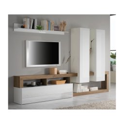 Set living LENOR alb/stejar