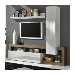Set living LENOR alb/stejar