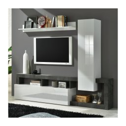 Set mobilier pentru living LENOR alb/antracit