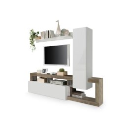 Ansamblu pentru living LENOR alb/maro