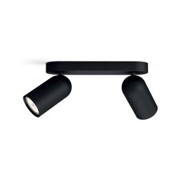 Philips - Spot LED RGBW reglabil PONGEE 2xGU10/4,8W/230V negru + telecomandă