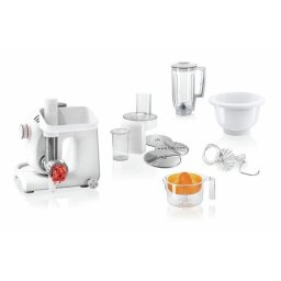 RESIGILAT Robot de bucatarie Bosch MUM5 MUM58258, 1000 W, 7 viteze + Pulse, bol 3.9 l, Alb-Argintiu