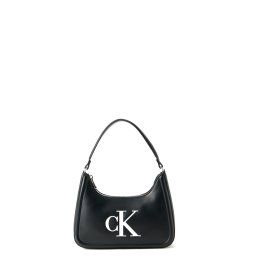 CALVIN KLEIN Geantă Raised Ck Small Shoulder Bag LV04F3230G 3L2 black/white