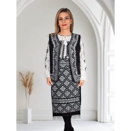 Costum Traditional Vesta, brau si 2 Fote brodate Alina 2