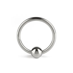 Mr. Steel Inel de Penis cu Bila 50mm din Otel Inoxidabil Fixare Sigura Design Elegant