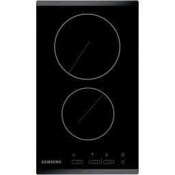 Plita incorporabila Samsung C21RJAN, Vitroceramica, 2 zone de gatire, Control touch, 30 cm, Sticla neagra