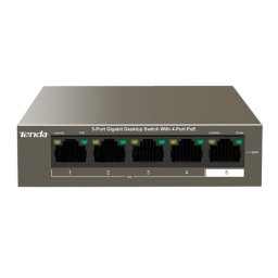 Tenda TEG1105P-4-63W 5 X 10/100/1000Mbps Switch, 4 X PoE, max 58W